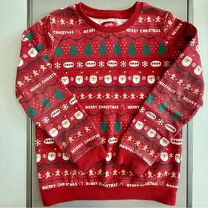 MERRY X-MAS™ MERRY CHRISTMAS Kids' Sweater Pullover | 100% Cotton | Size 9-10